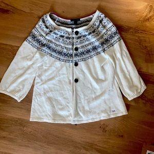 Tommy Hilfiger 3/4 sleeve fair isle cardigan